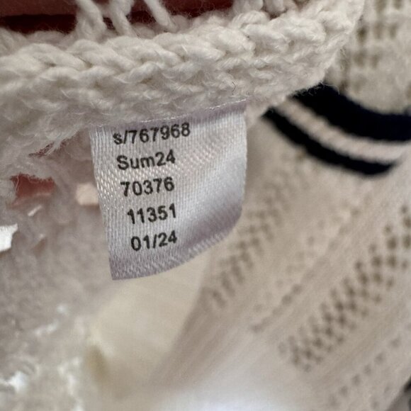 Loft Lou & Grey Tipped Mesh V Neck Pocket Cardigan Size Small New - Picture 7 of 8